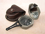 Original Brunton compass, International Model, in Brunton branded leather case